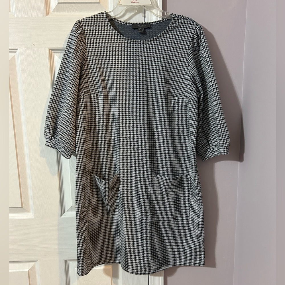 Primark Black and White Houndstooth Dress
